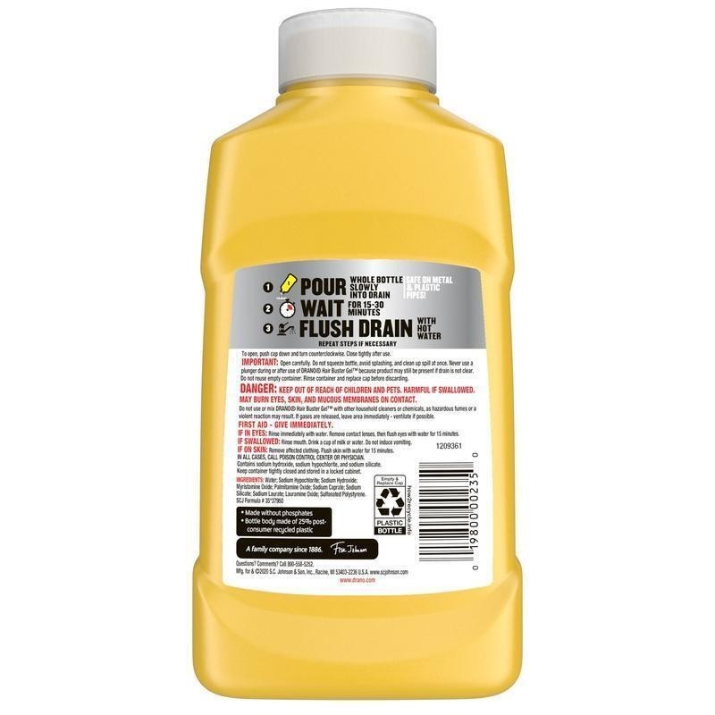 Hair Clog Remover Gel Professional Strength 16oz Effective Pipes Safe Septic New