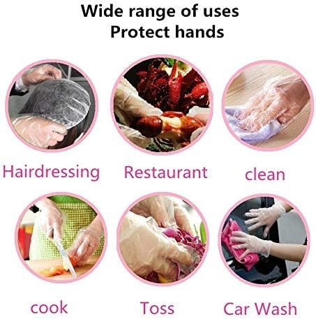 Brandon-super Disposable Food Prep Gloves One Size (Pack of 500), Transparent