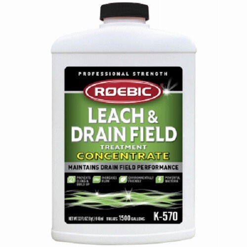 Roebic K-570 Quart Concentrate Leach Septic Drain Field Treatment – Pack of 4
