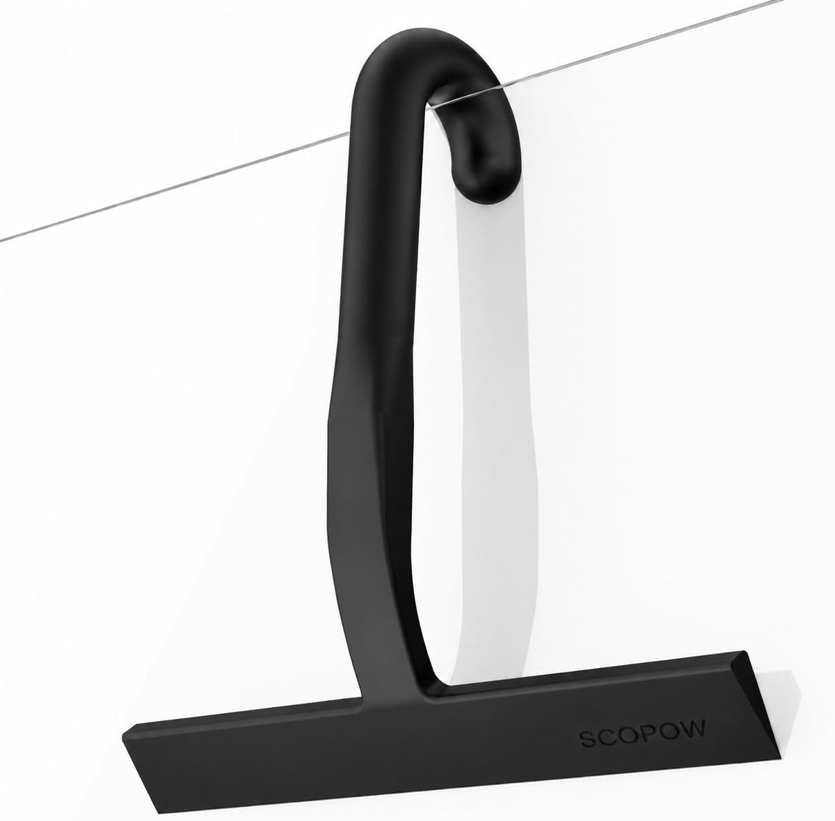 Shower Squeegee for Glass Doors – 10 Inch Ergonomic round Grip, All-In-One Silic