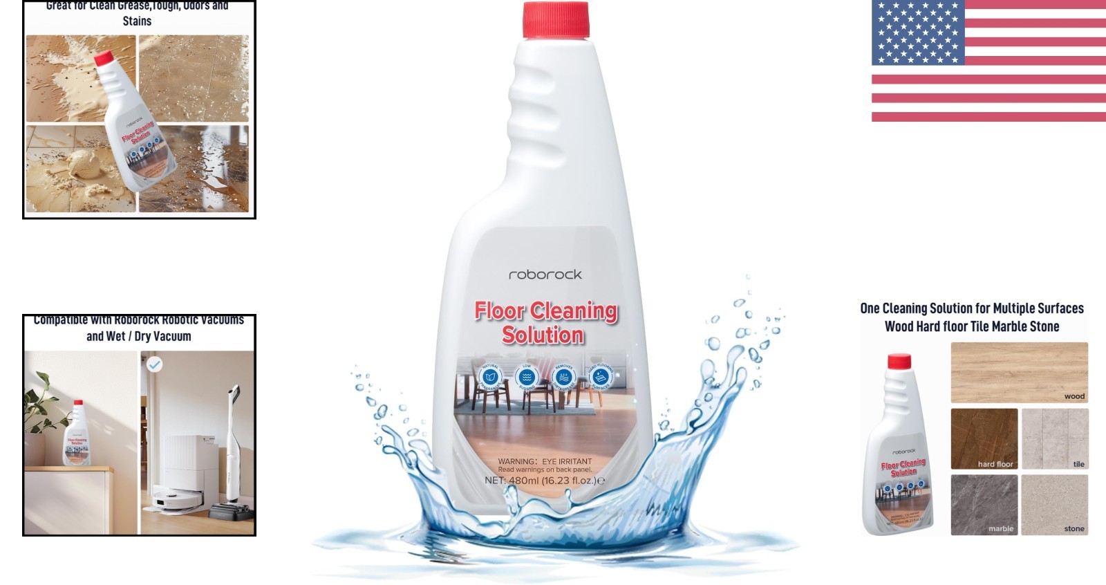 Effective Floor Cleaning Solution 16.2 FL OZ – Eco-Friendly & Safe for Families