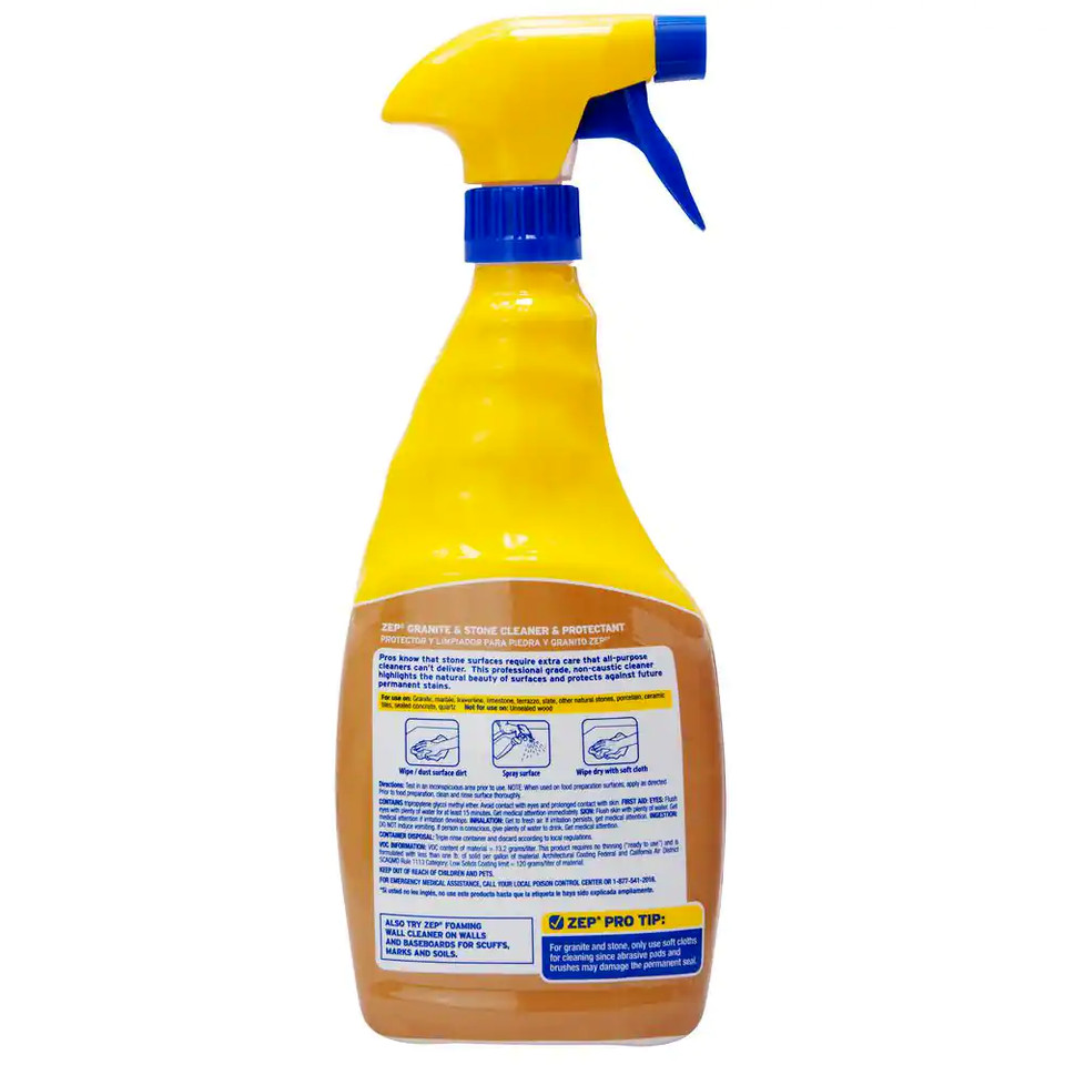 ZEP Granite and Stone Countertop Polish Cleaner and Protectant 32 Oz.