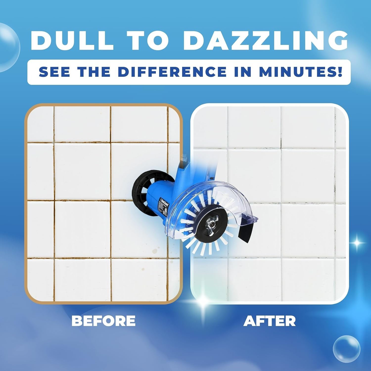 Effortless Electric Stand-Up Grout Cleaner for Deep Cleaning Tile & Grout