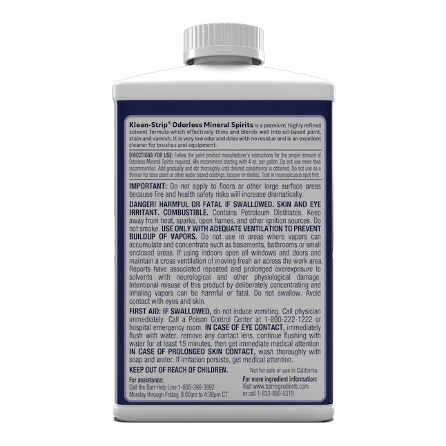 Klean Strip 32 -fl oz Fast to dissolve Odorless mineral spirits