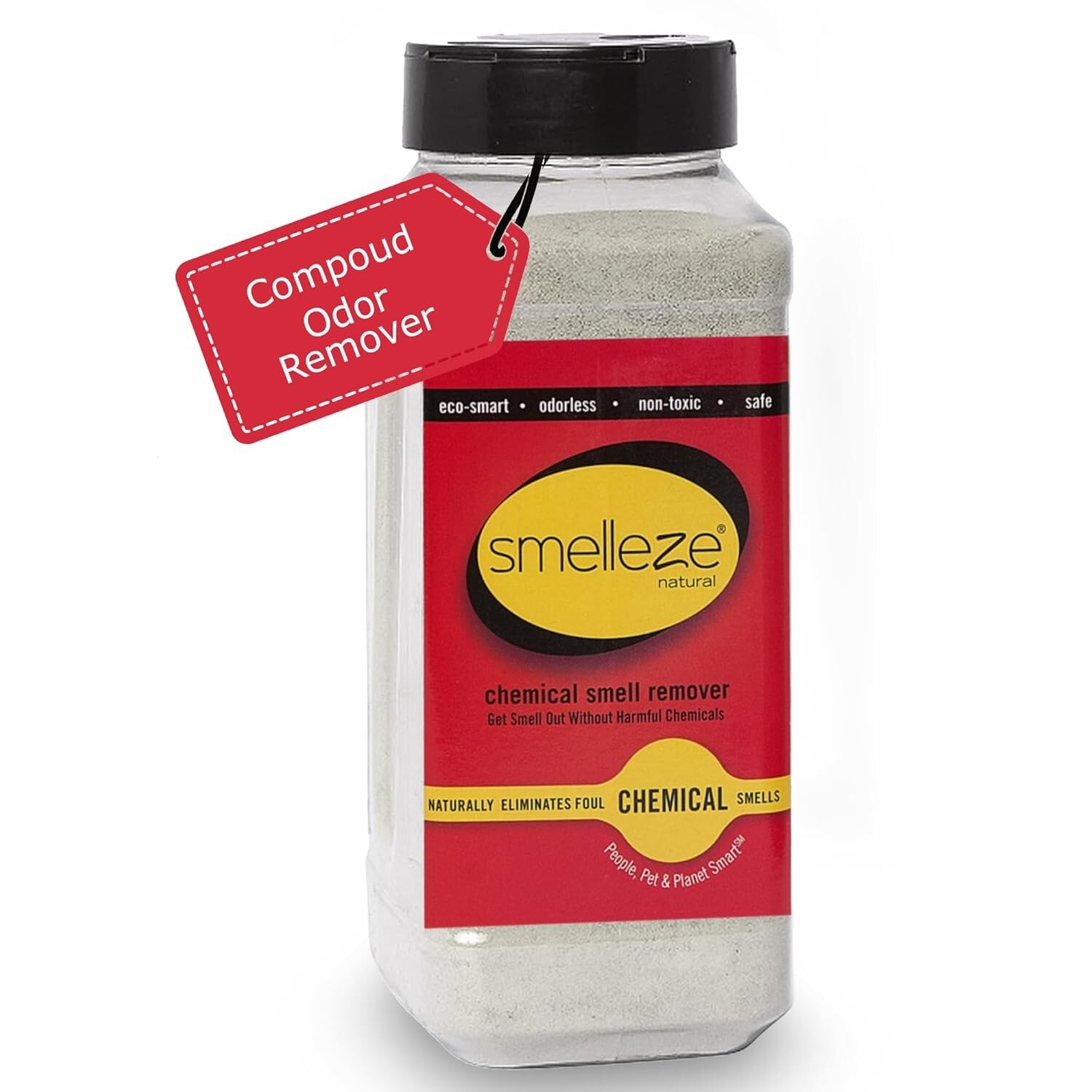 SMELLEZE Natural Chemical Odor Eliminator Powder: 2 lb. Bottle. Rid Carpet Odor