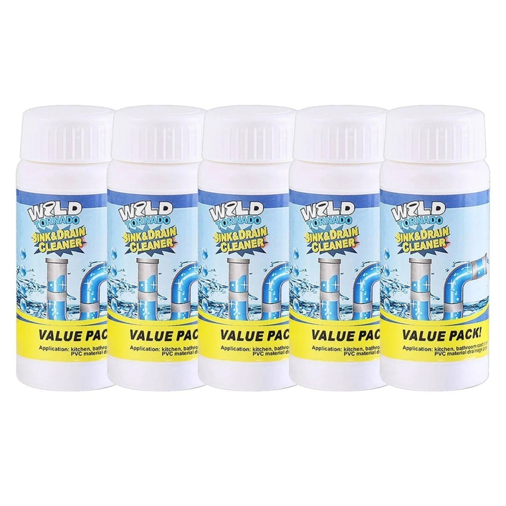 Wild-Tornado Powerful Sink / Drain Cleaner Powder – Quick Foaming Super Clean