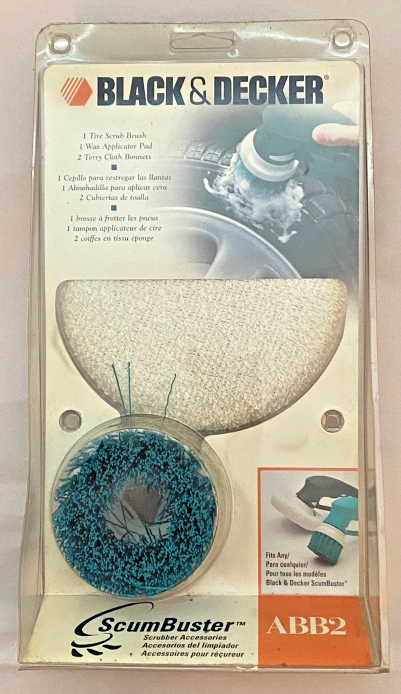 Black and Decker ScumBuster Kit ABB2 Car Scrubber Kit -Brush & Applicator – NEW
