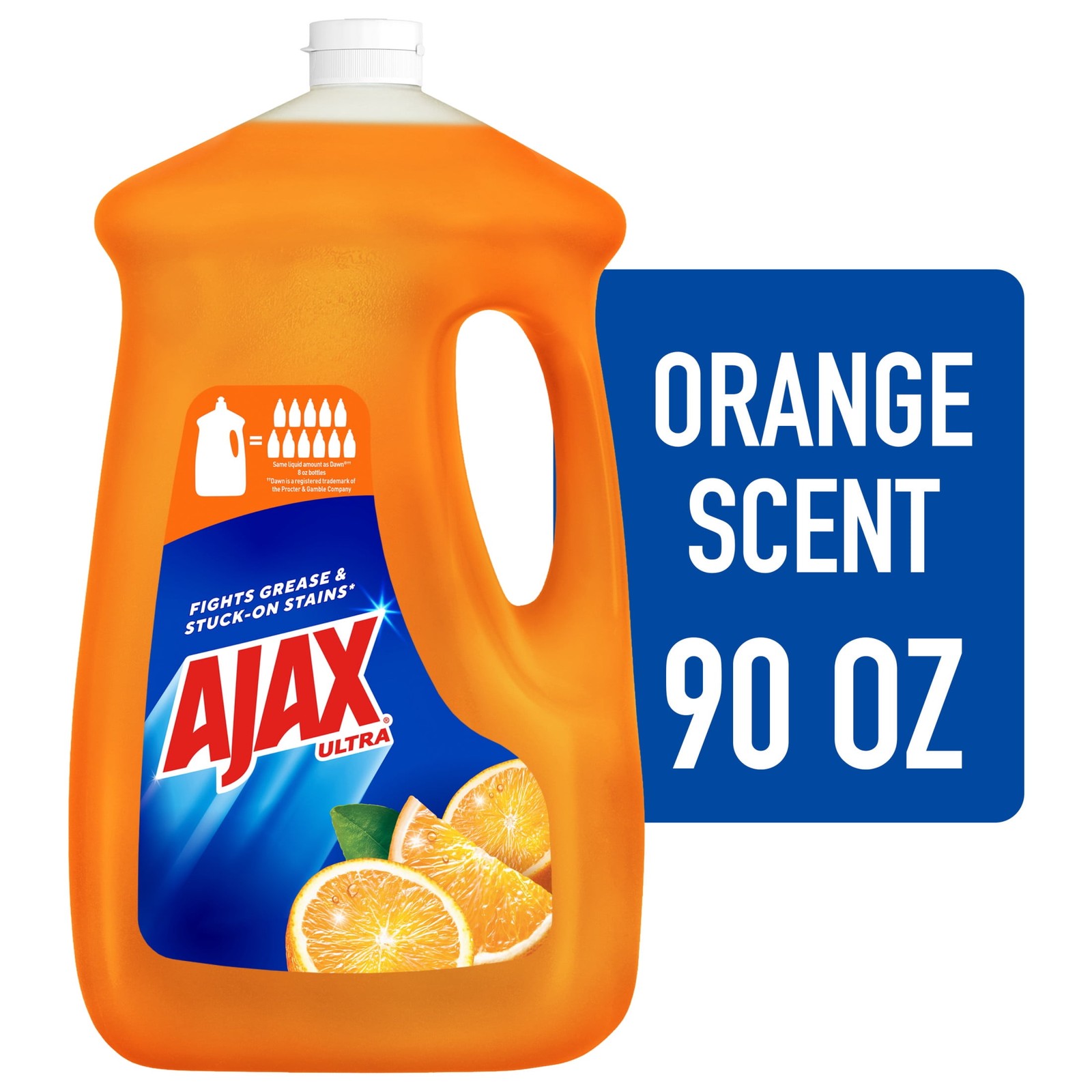 Ultra Concentrated Orange Scent Liquid Dish Soap Triple Action 90 fl oz Large