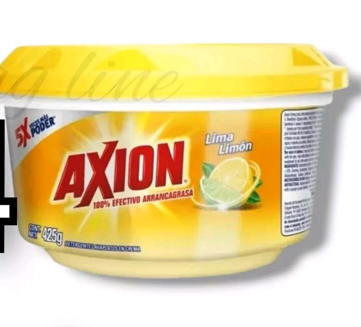 AXION GREASE-STRIPPER Lime Lemon Dish Washing Paste Detergent 425 g