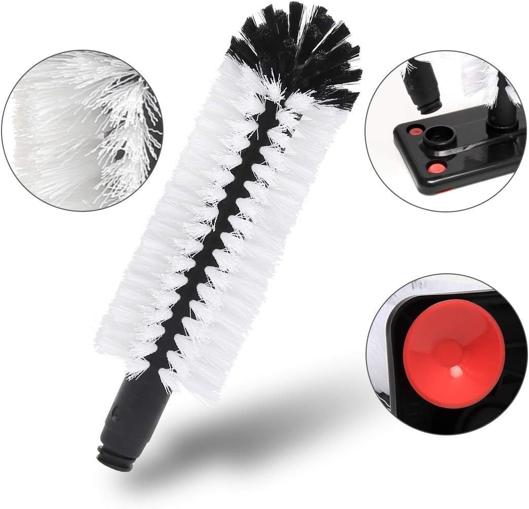 Durable Nylon Brush with Suction Base for Effortless Glass & Bottle Cleaning