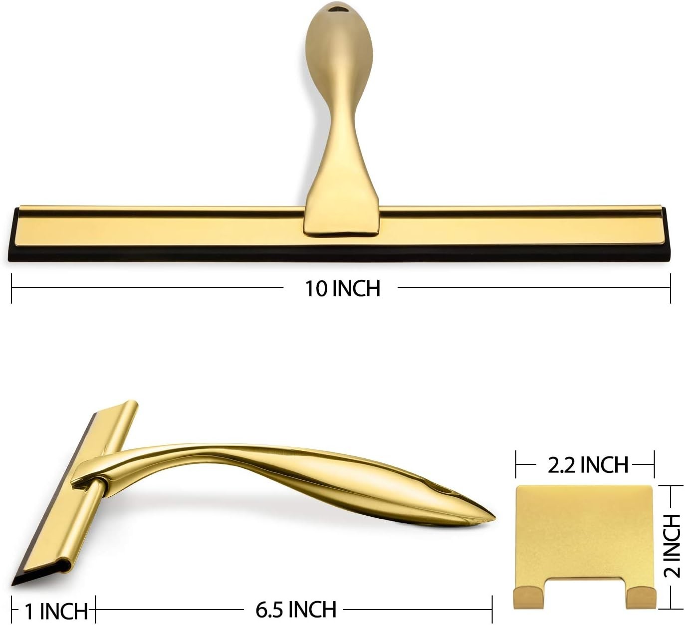 Modern All-Purpose Shower Squeegee with Rubber Blade – 10-Inch Compact Design