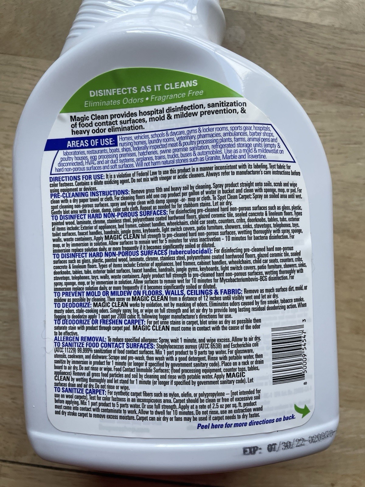 LivePure Magic Clean Multi Surface Cleaner Odor Eliminator 32 Oz “NO Sprayer”