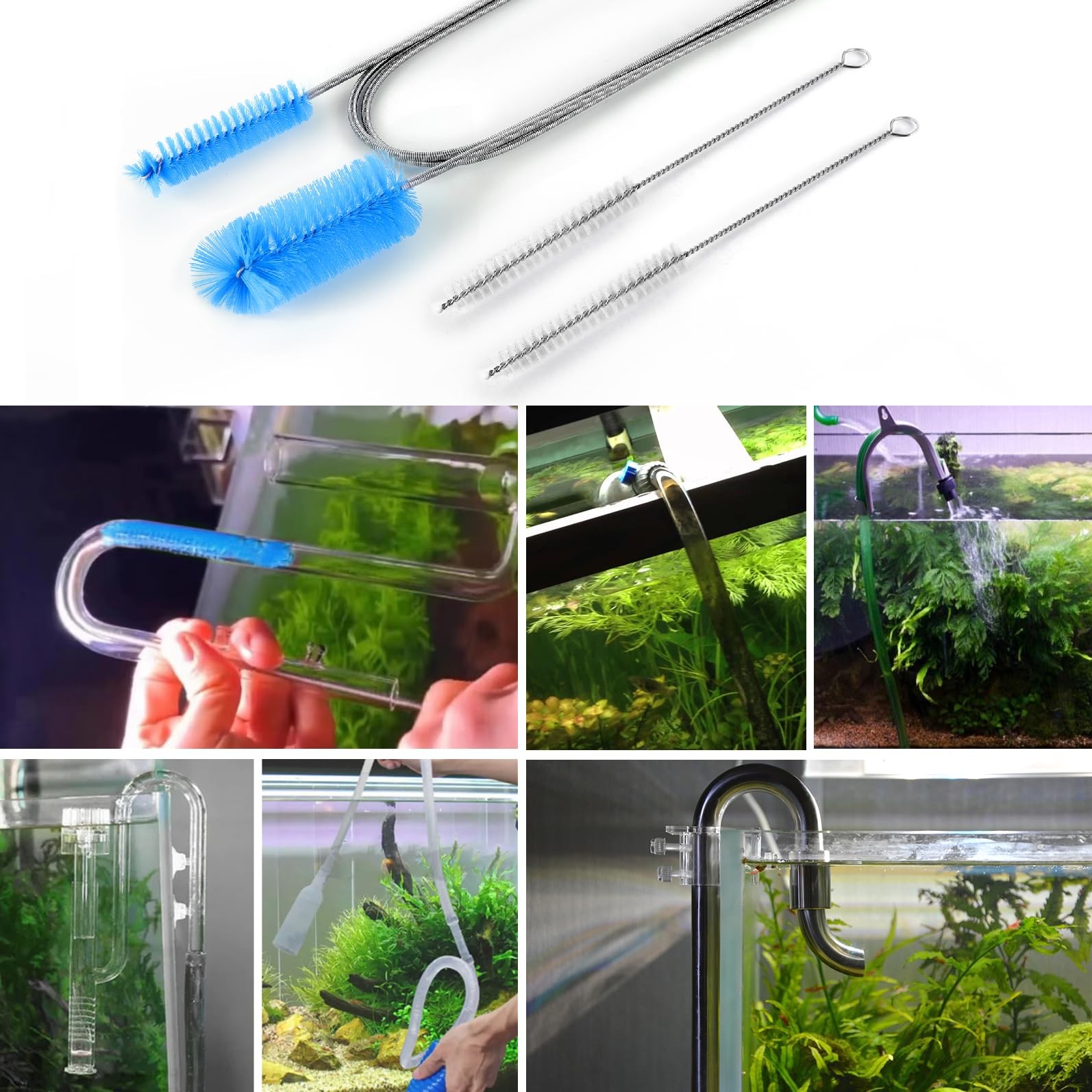 Flexible Long Drain Brush, Double Elastic Ended Nylon Cleaner Hose Tube Pipe …