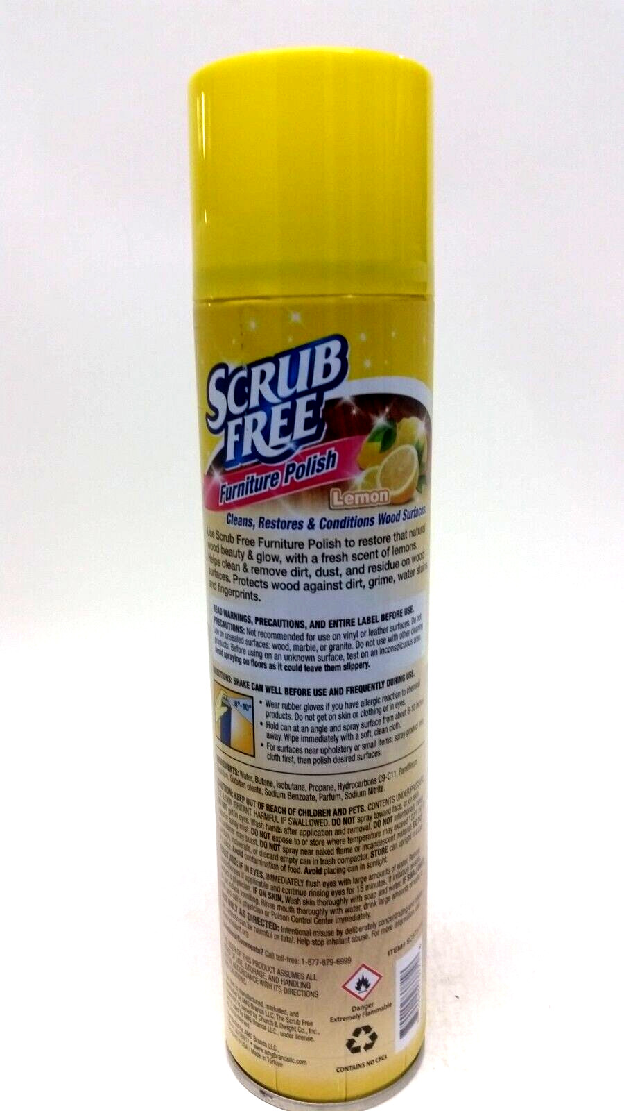 ( LOT 4 ) Scrubfree Lemon Scent Furniture Polish Cleans, Restore Wood 9.7 Oz Ea