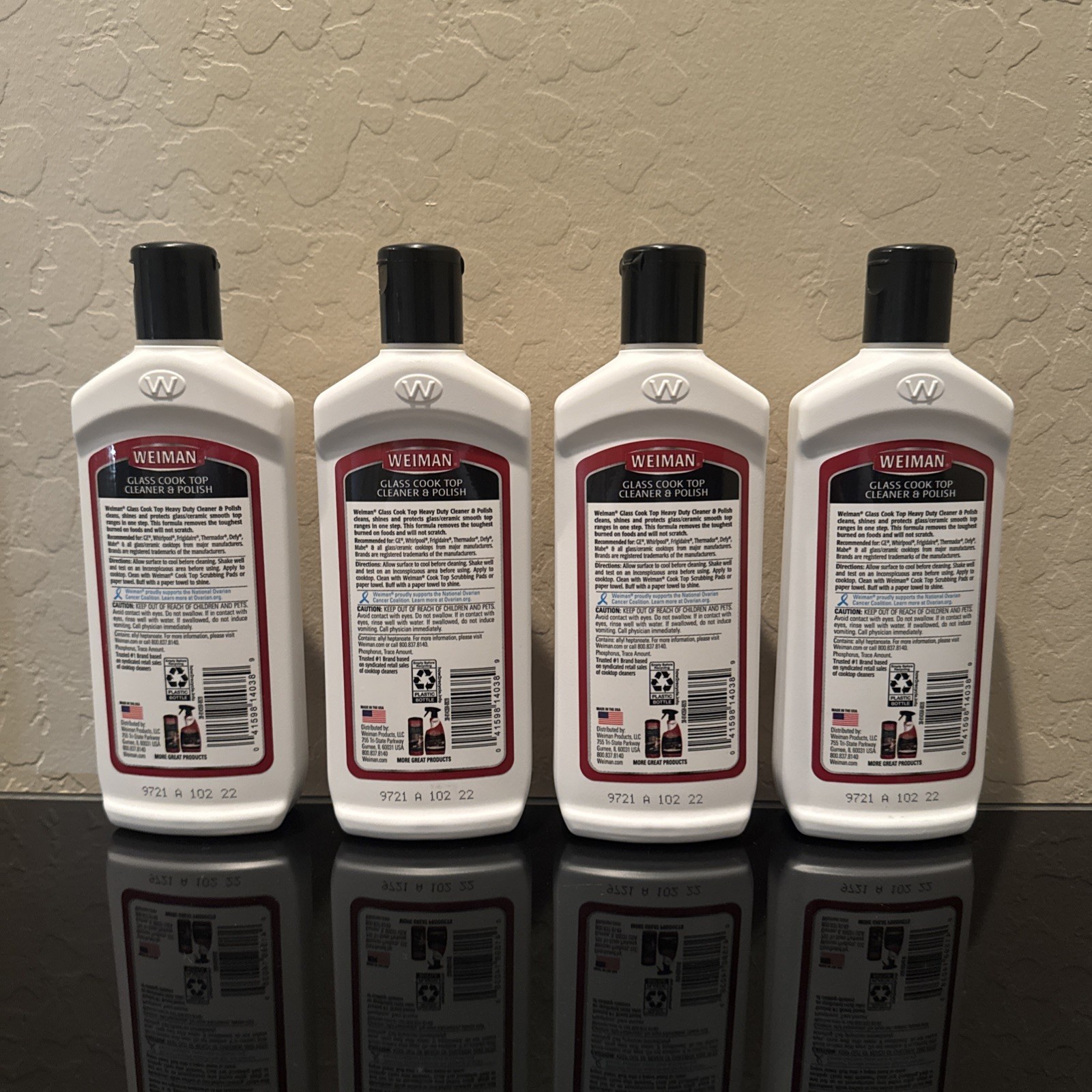 Weiman Glass Cook Top Heavy Duty Cleaner & Polish 10 oz Each Brand New Lot Of 4