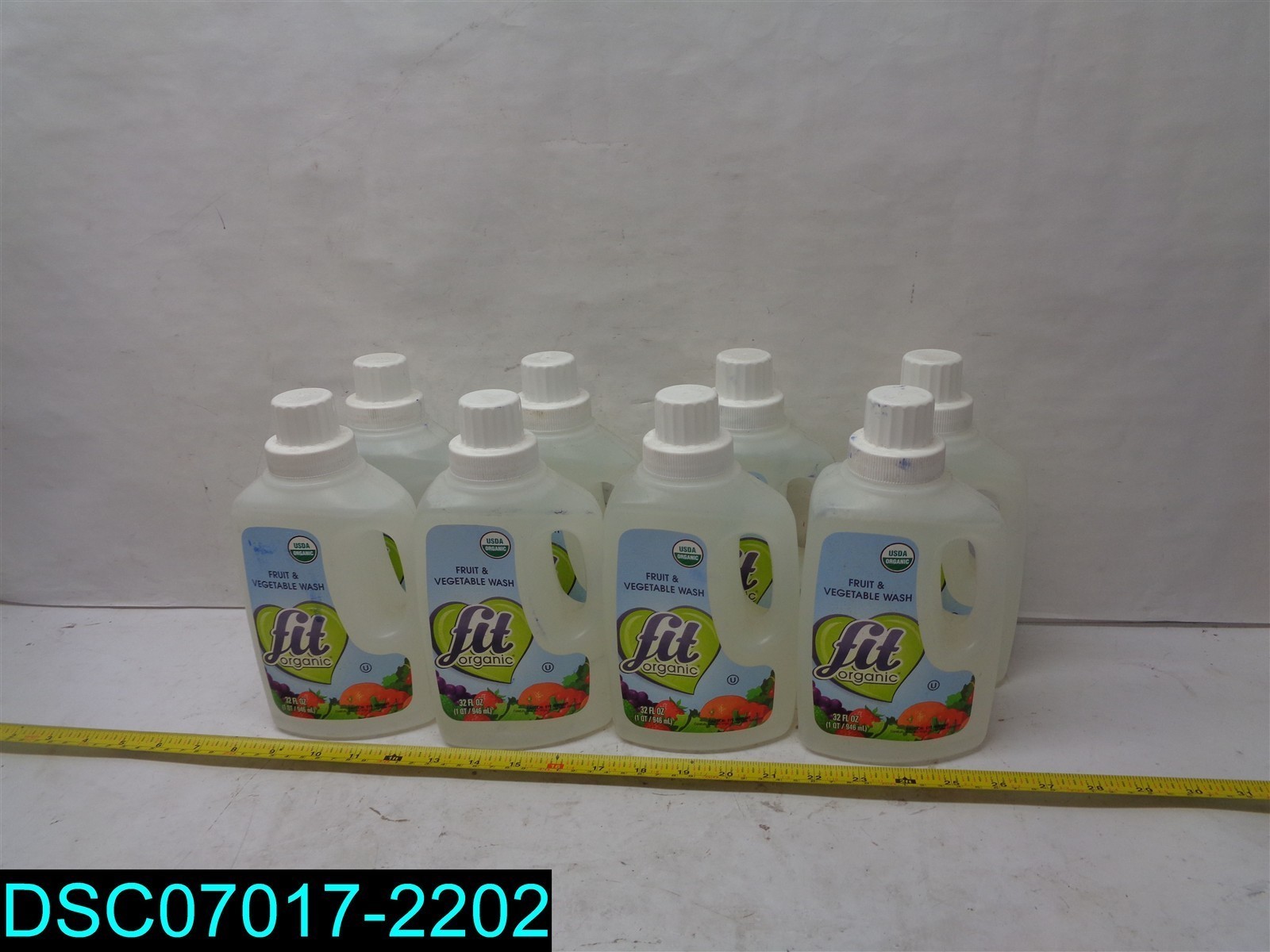 QTY=256oz: ( 32oz x 8) Fit Organic – Fruit & Vegetable Wash