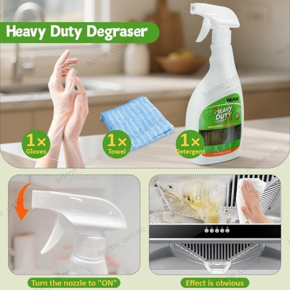 1/2 Pack Kitchen Degreaser Cleaner 500 ml Heavy Duty Grease Remover Spray 2026