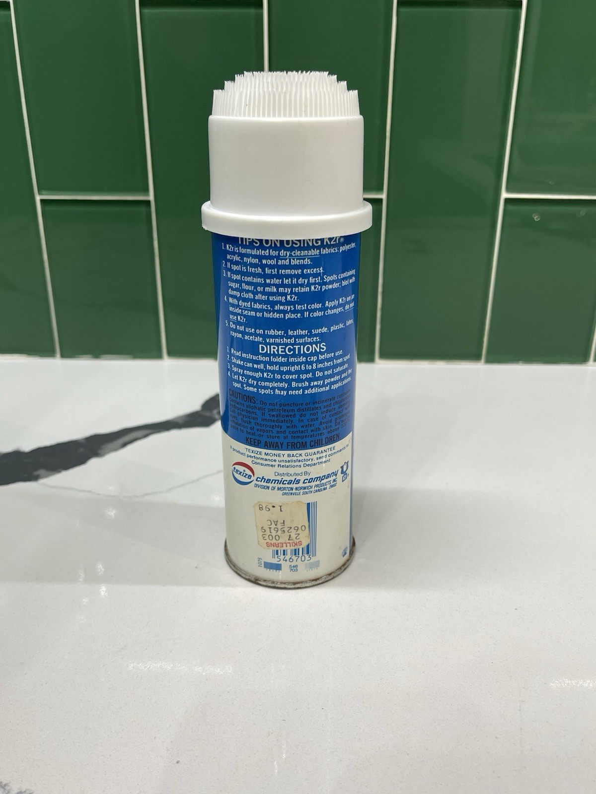 VTG 80S K2r Spot Lifter Stain Remover 6 oz Carpet Clothes MOVIE PROP -EMPTY