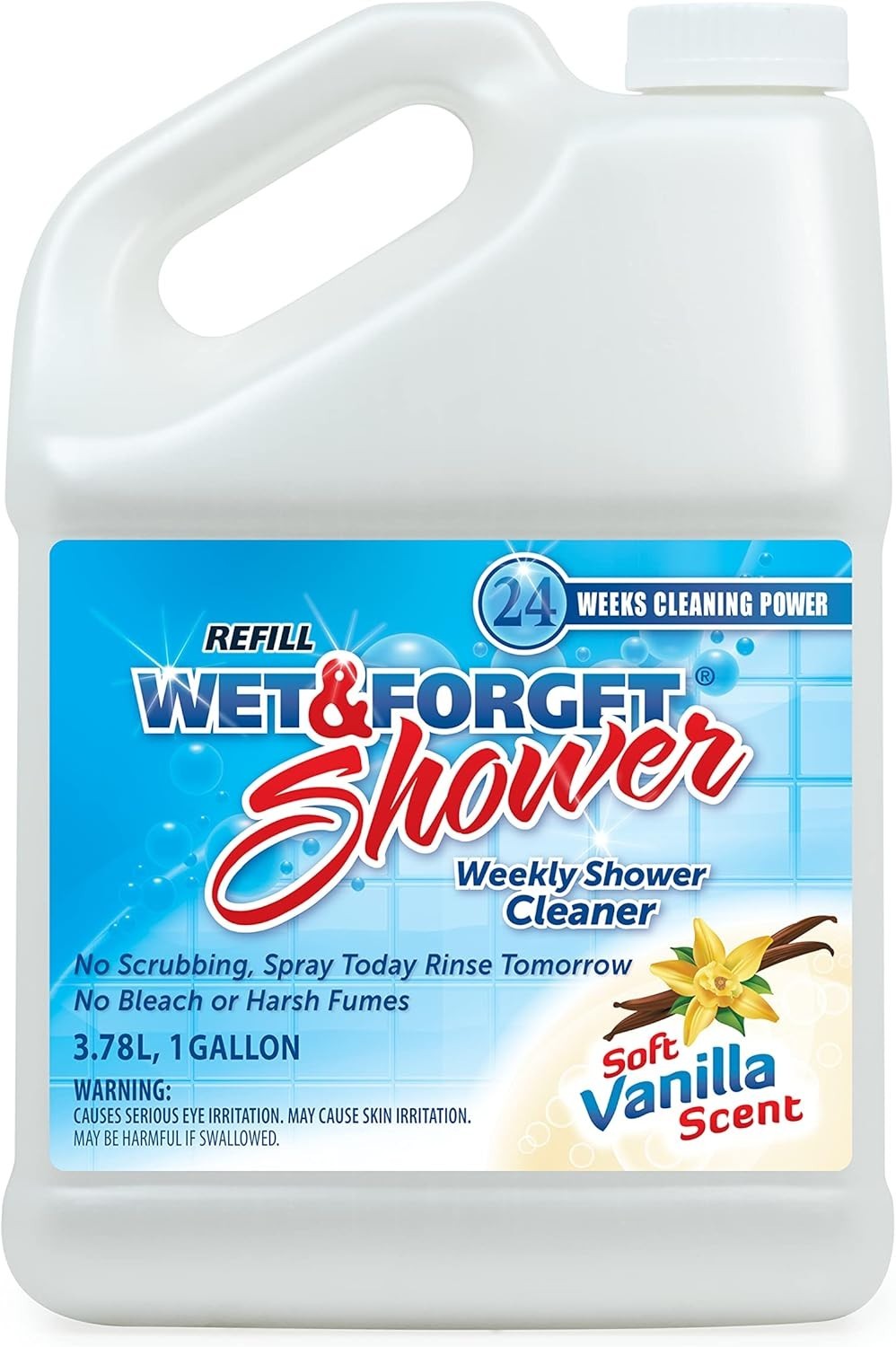 128 Fl Oz Vanilla Scented Shower Cleaner – Weekly No Scrub Bleach-Free Formula