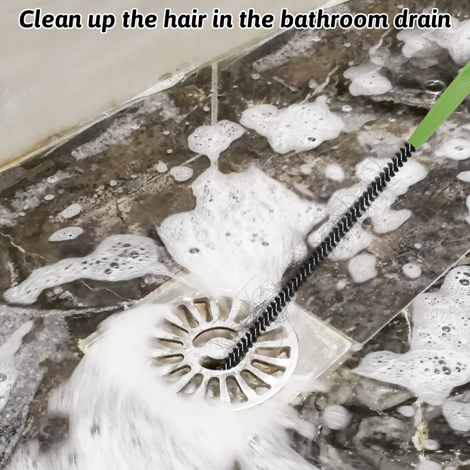 Sewer Drain Brush, Drain Clog , 22.83inch Flexible Long Pipe Snake Hair Clogs…