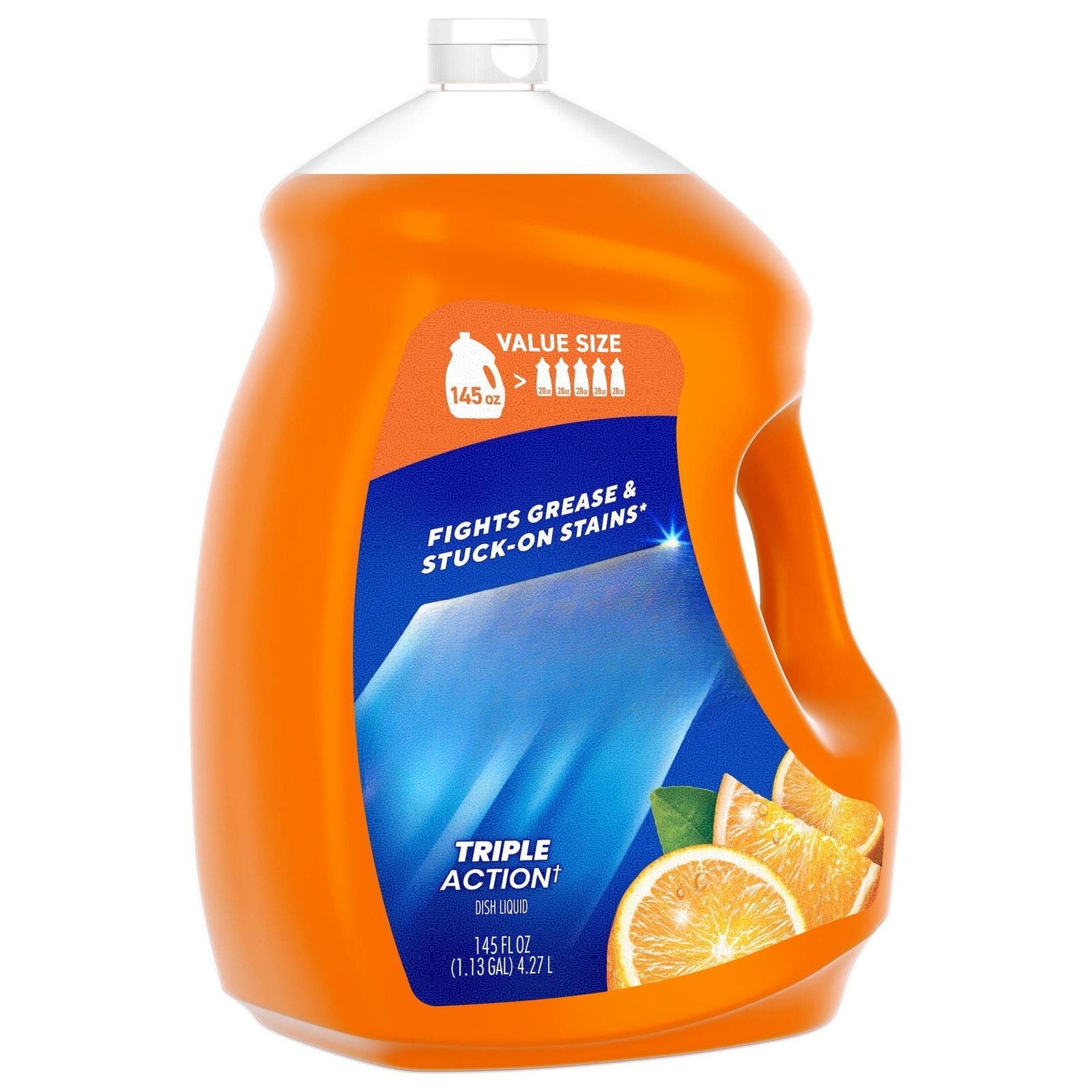 (3 pack) Ultra Triple Action Dishwashing Liquid Dish Soap, Orange Scent