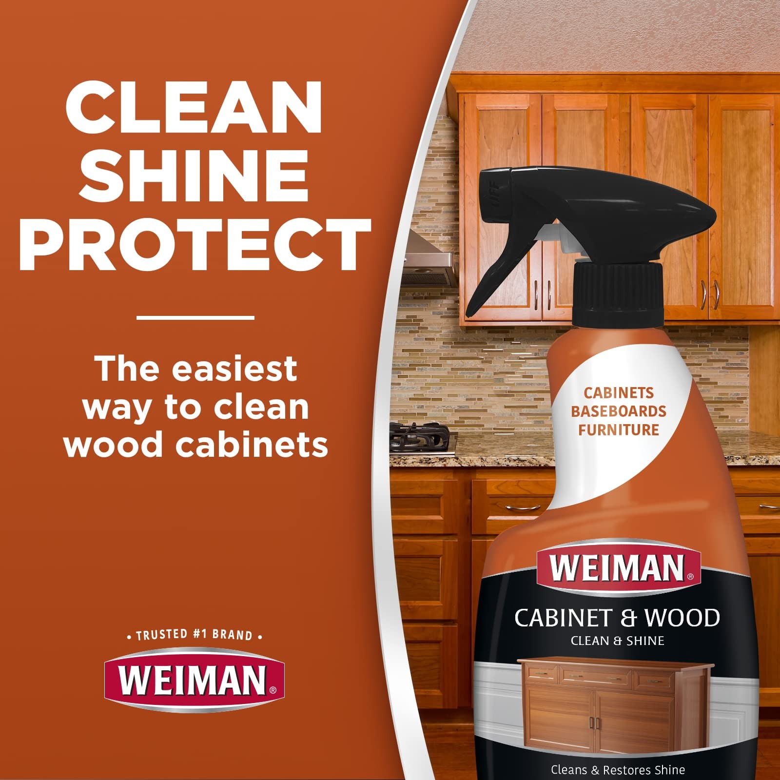 2 Pack Weiman Cabinet & Wood Clean & Shine Spray – Furniture, Kitchen Cabinets,