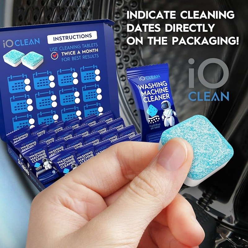Washing Machine Cleaner Tablets Deep Clean Descaler Unscented Odor Control New