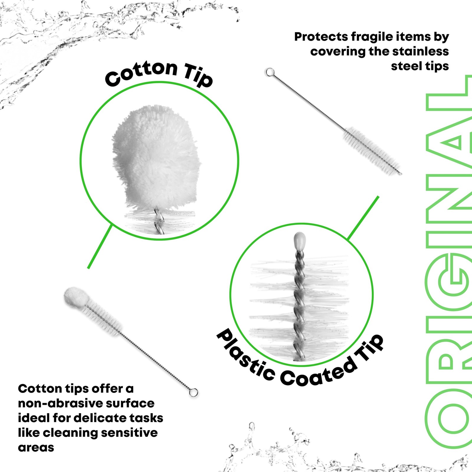 Pipe Perfect Original Cleaning Brush Set – Multi-Size Detail Brushes for Glas…