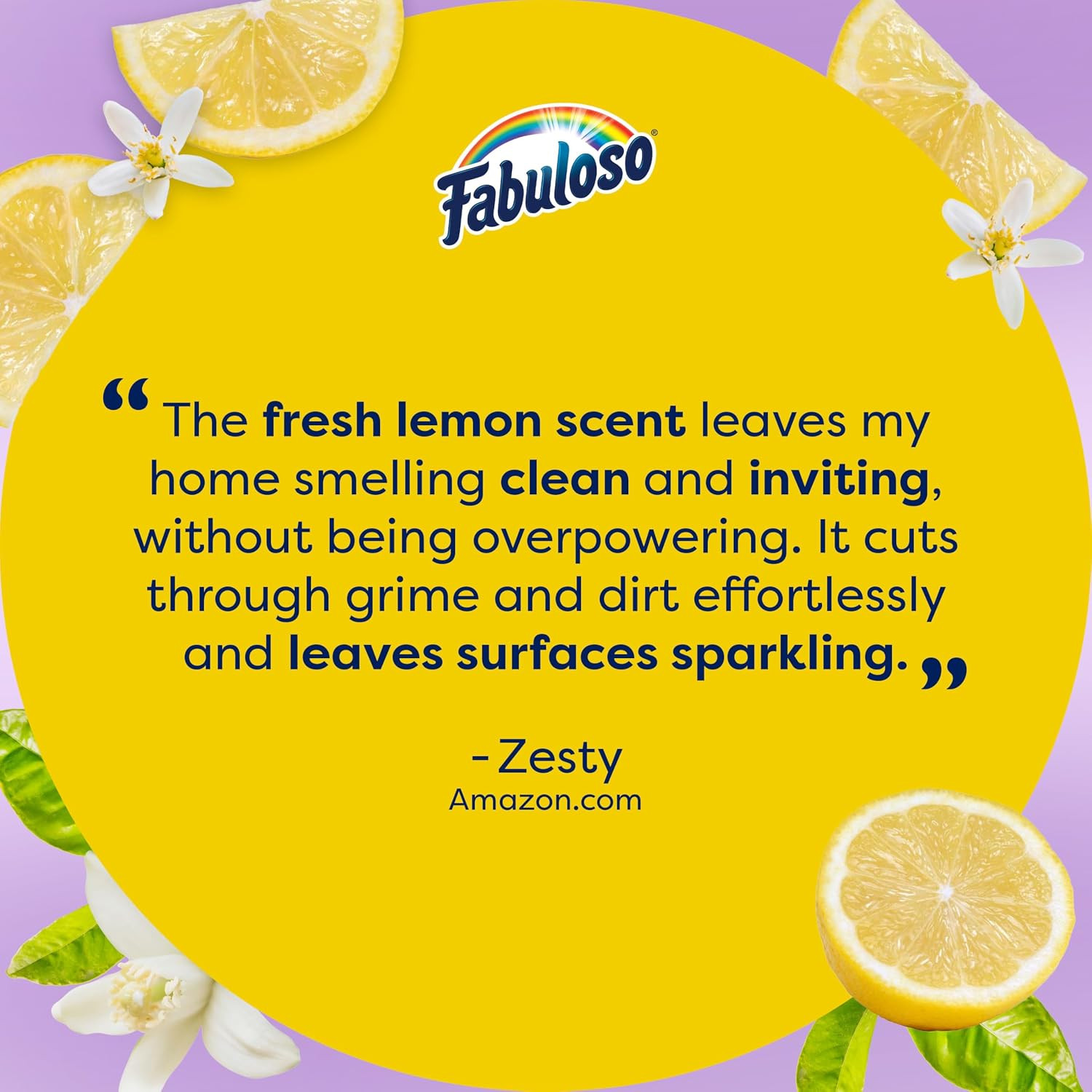 Fabuloso Multi-Purpose Cleaner, 2X Concentrated Formula, Refreshing Lemon Scent,