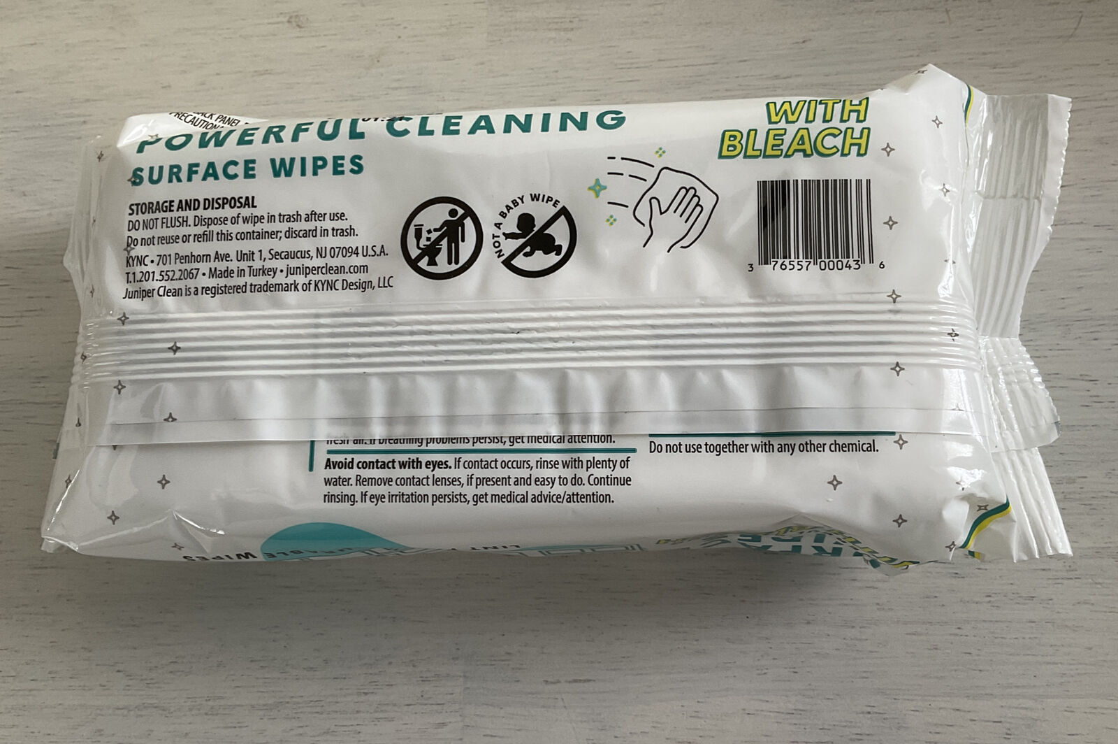 Juniper CLEAN Surface Cleaning Wipes 72 Count