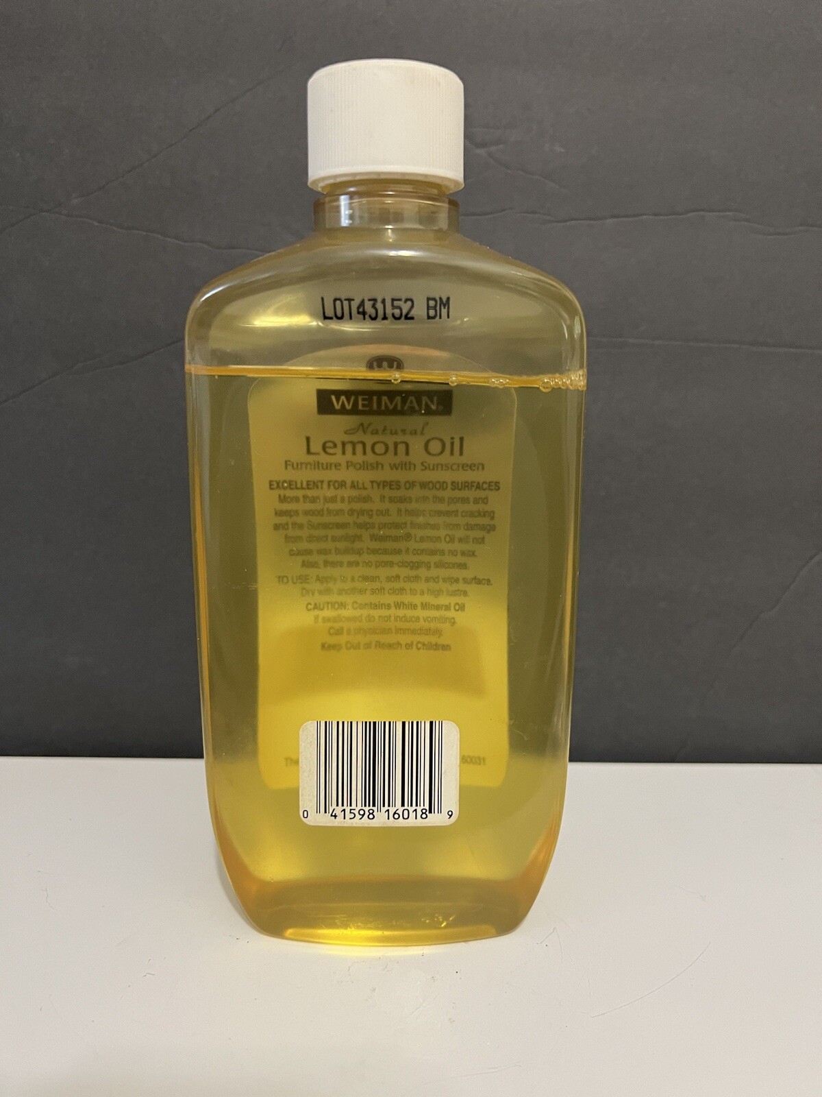 Weiman Natural Lemon Oil Furniture Wood Polish 90% Full