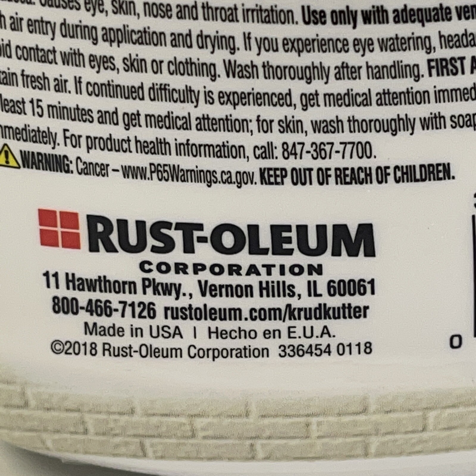 Lot Of 4 Rust-Oleum Krud Kutter Graffiti Remover Each 8 oz. Spray Bottle