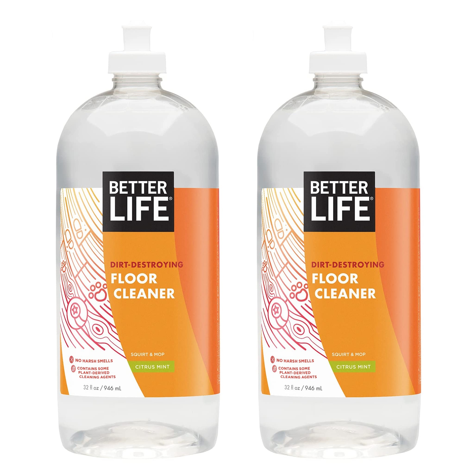 32 Fl Oz Pack of 2 Eco Friendly Floor Cleaner Tile Wood Laminate Shine Safe