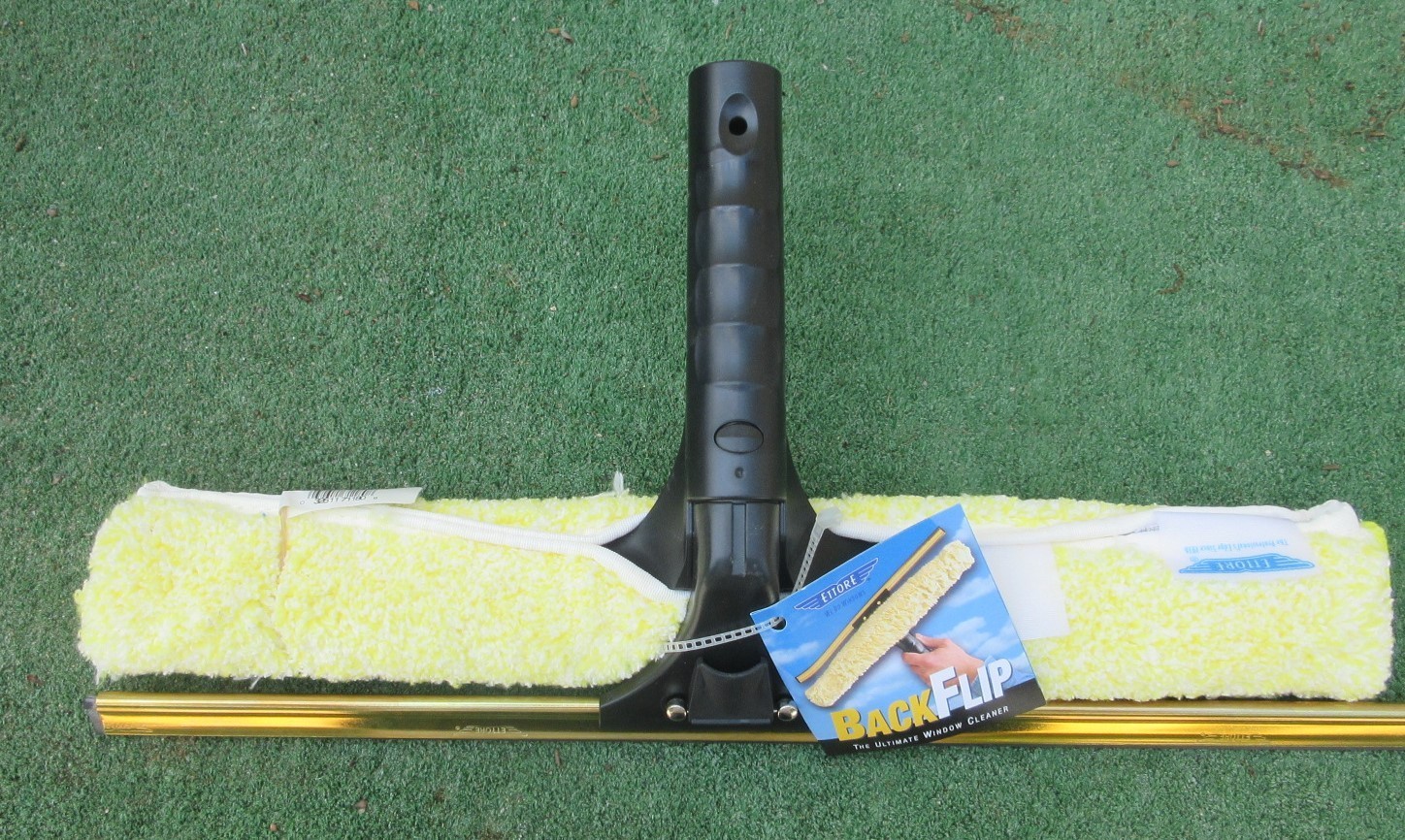 Ettore 71180 Backflip Window Squeegee, 18 Inch, Gold, Black