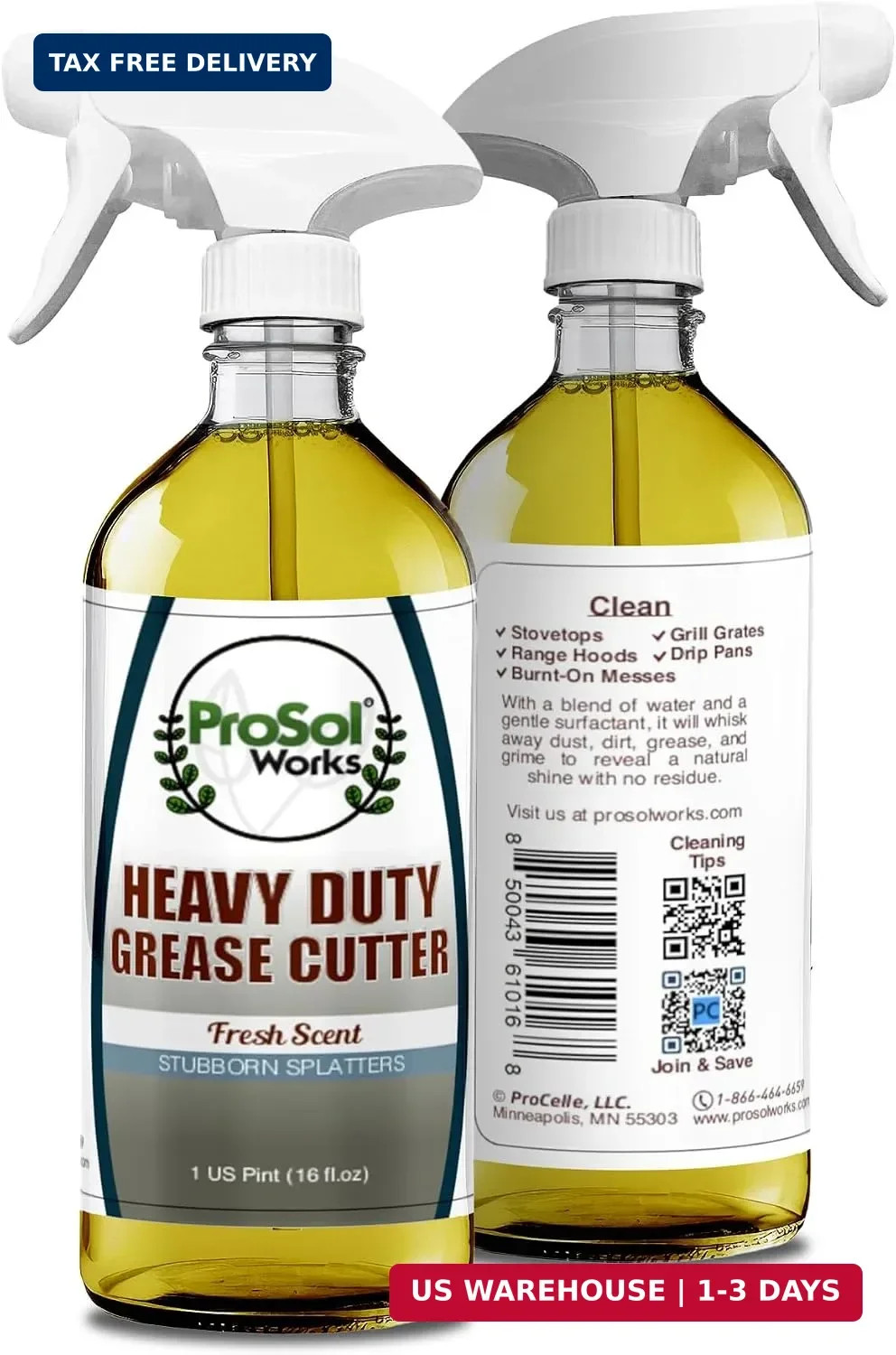 Degreaser Cleaner Heavy Duty Cleaning Spray 16 oz – Kitchen Cleaner for Stubborn