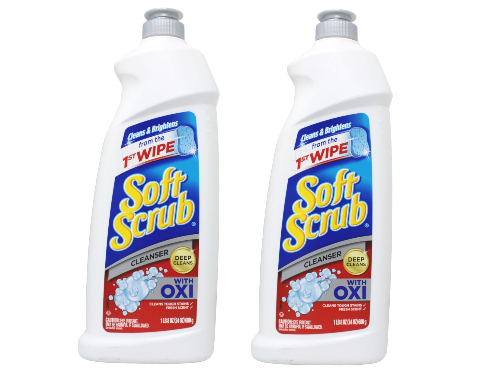Soft Scrub Multi-Purpose Cleanser with OXI, Surface Cleaner, 24 Ounce – 2 Pack