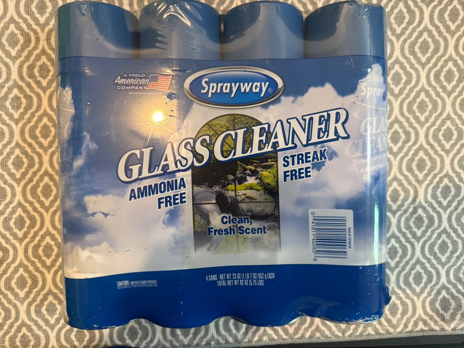 Sprayway Glass Cleaner 4 Pack Ammonia Free Streak Free 23 Oz Aerosol Cans