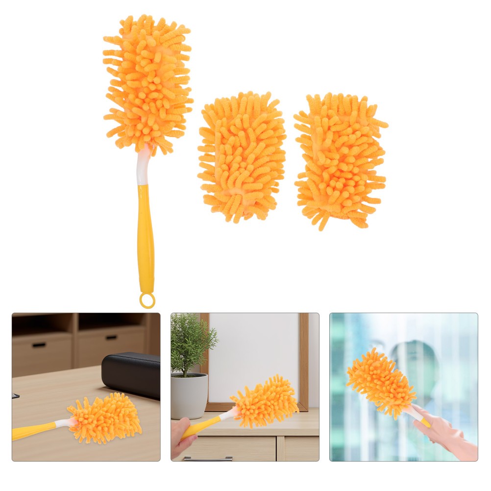 1Set Reusable Chenille Dusting Brush for Car Interior Home Walls and Fan Blades
