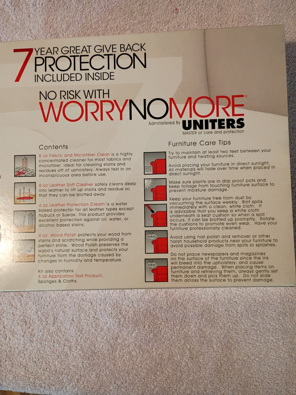 NEW Uniters Furniture Cleaning & Protection Kit for Microfiber Leather Wood