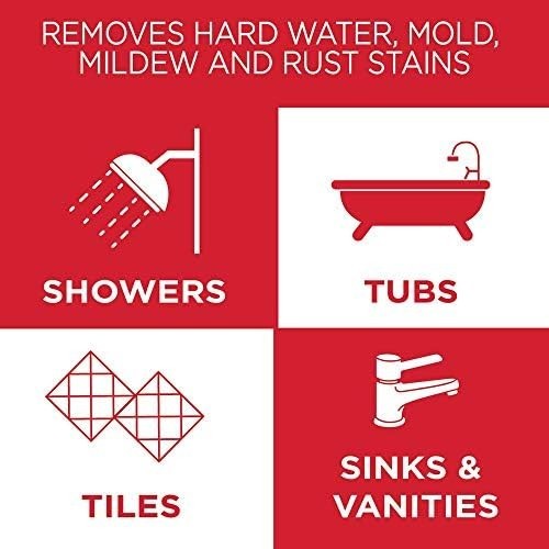 Glass Cleaner Spray for Shower and Mirror 28 Oz