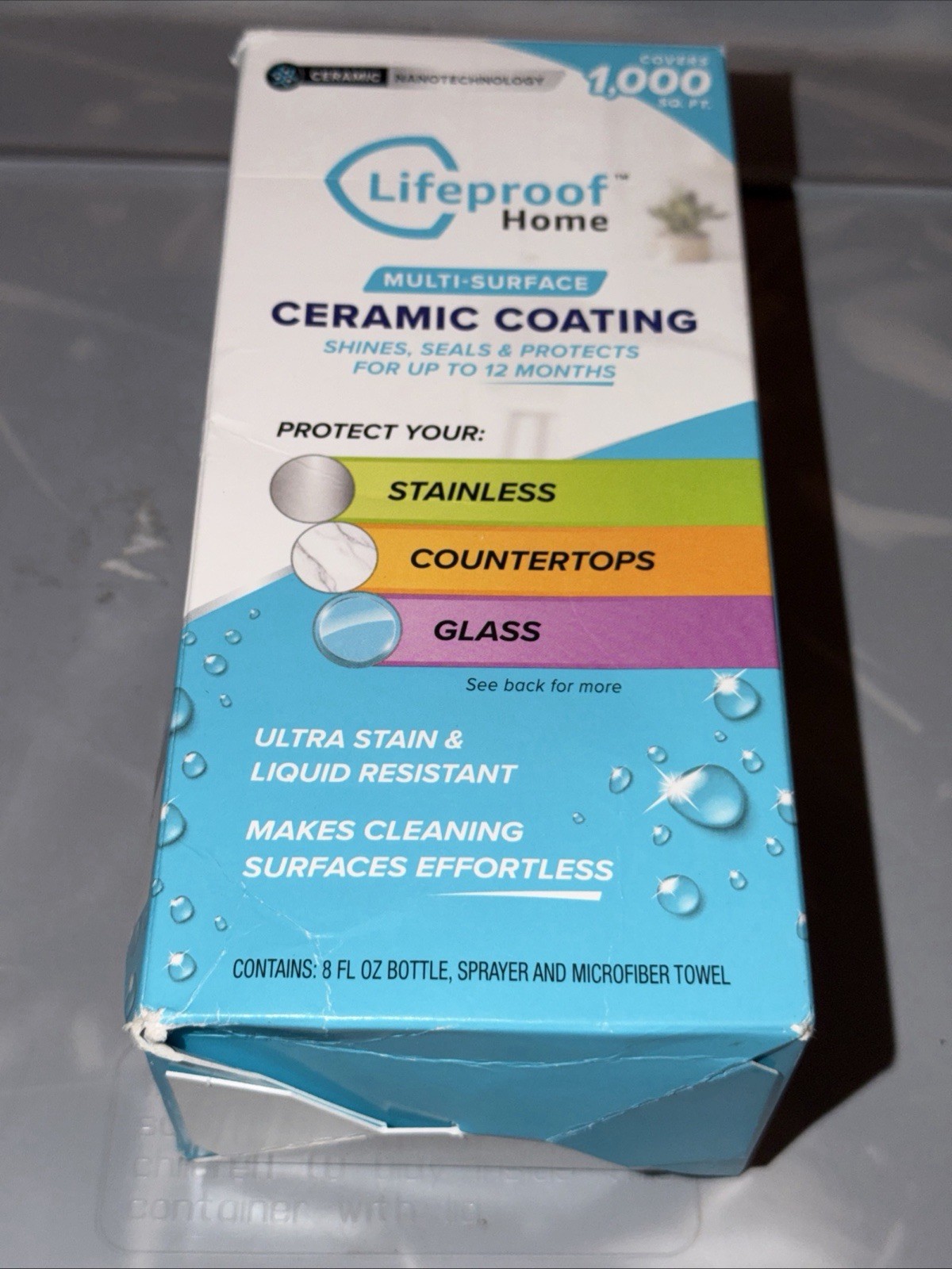 NEW Lifeproof HOME MULTI-SURFACE CERAMIC COATING COMPLETE KIT BOX DAMAGE 8 OZ