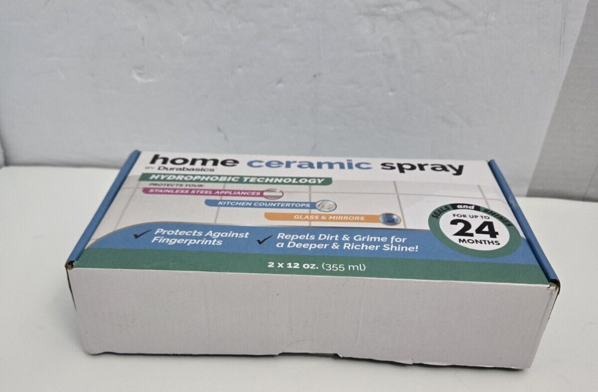 Durabasics Home Ceramic Spray Kit Seal Protect Kitchen Bath 2-Pk 12 Oz Each