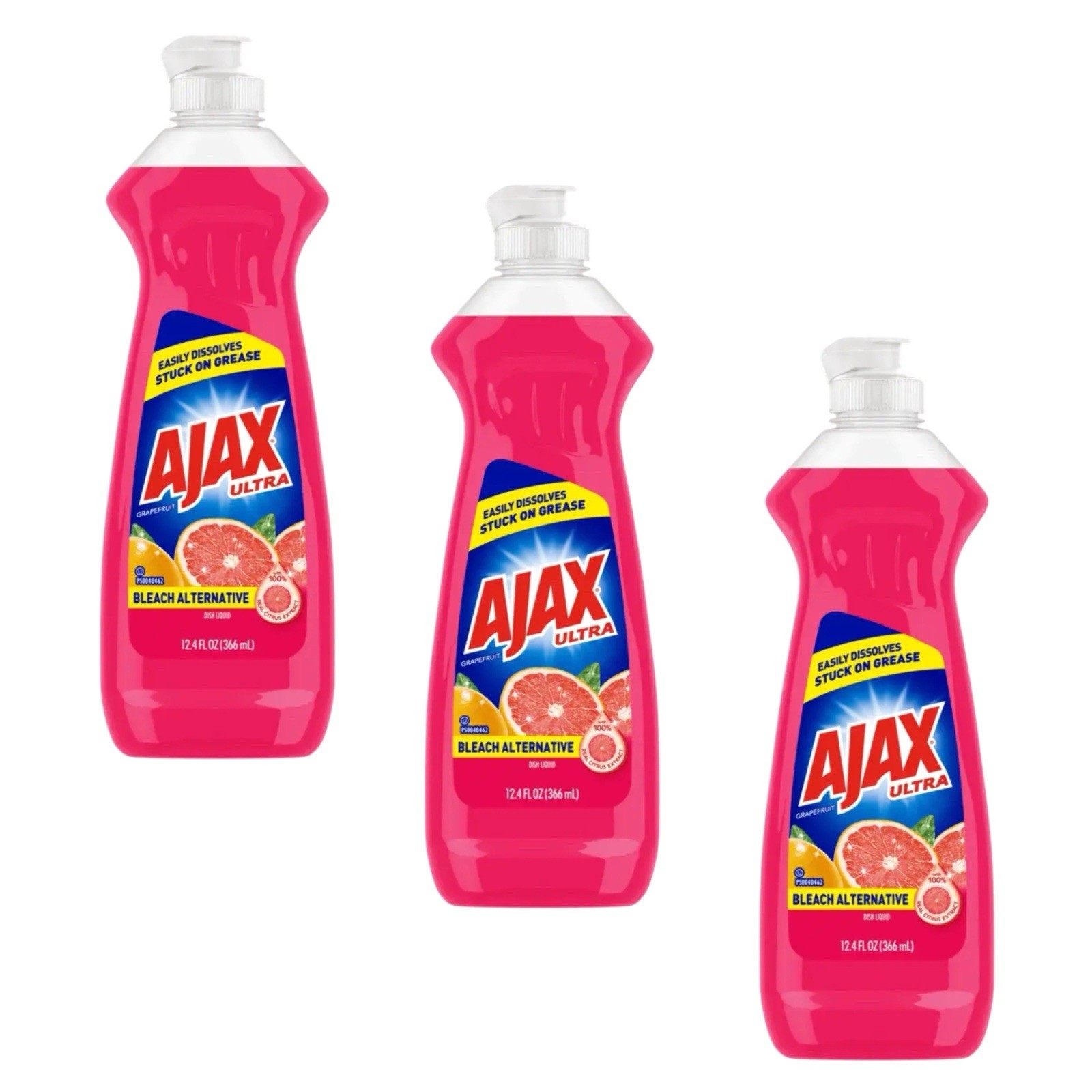 3X AJAX DISH LIQUID / Grapefruit Scent (366mL) 3 PACK