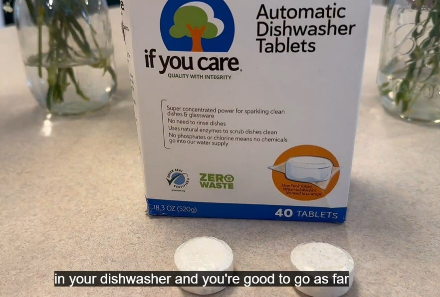 Dishwasher Tablets Natural Dish Cleaner Detergent Dishwashing Soap Tabs – 40 pcs