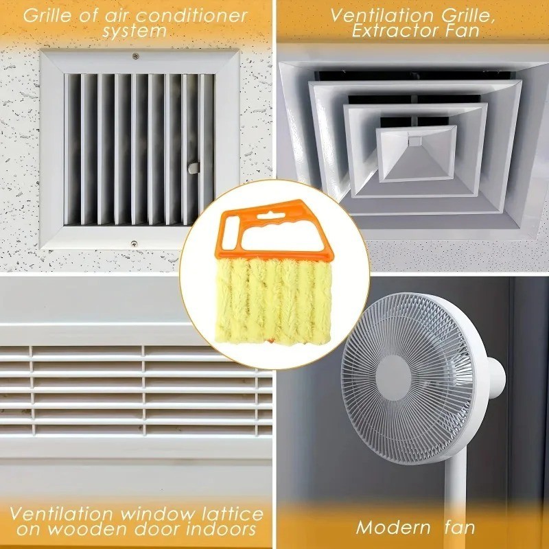 7 Slot Blinds Cleaning Brush Window Duster Air Vent Car Dust Remover Tool