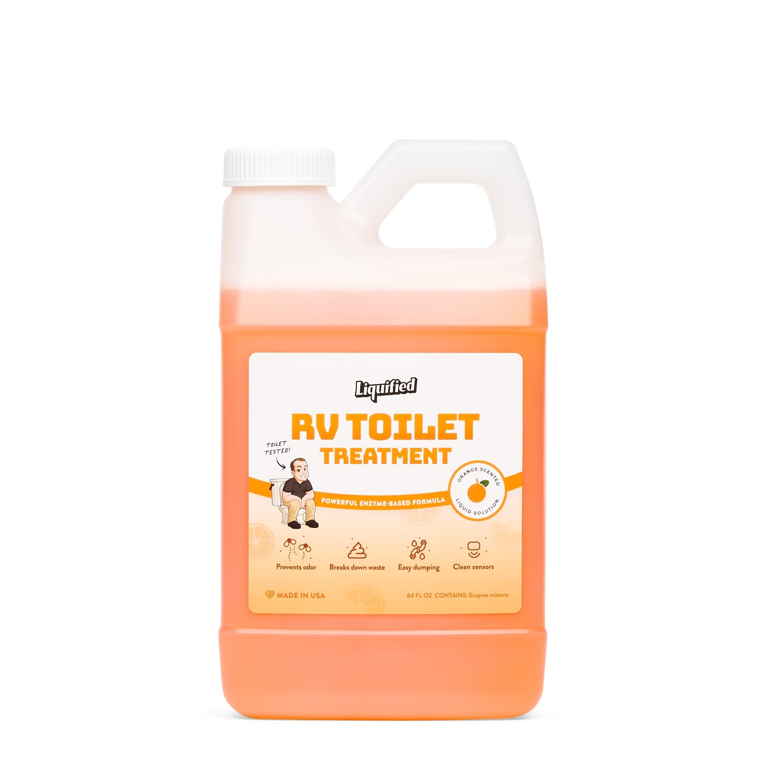 Liquified RV Toilet Treatment – Black Holding Tank Digester – Orange Scent – …