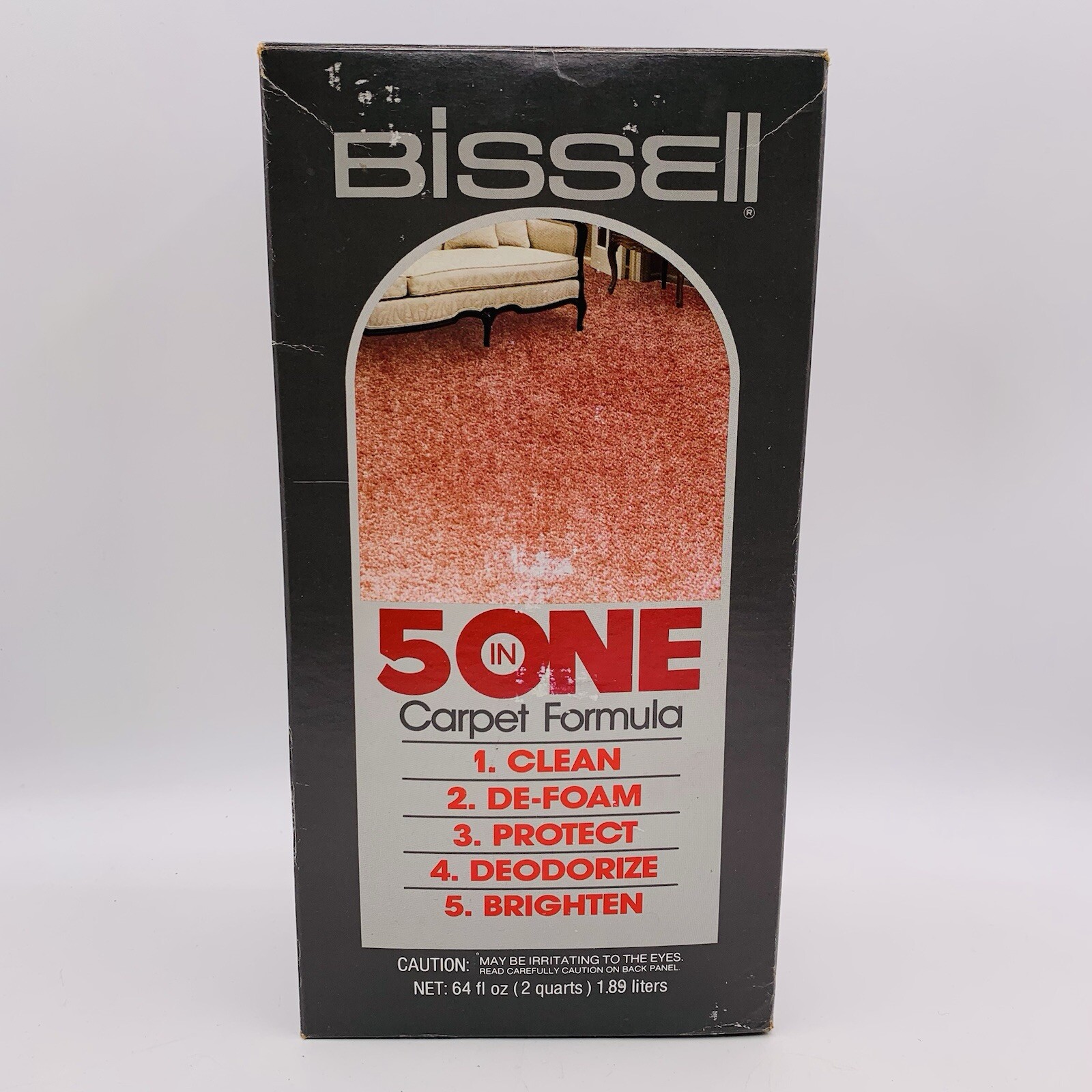 Vintage Bissell 5 In One Carpet Formula 1987 (4 LB Bottle) In Open Box 64 fl oz