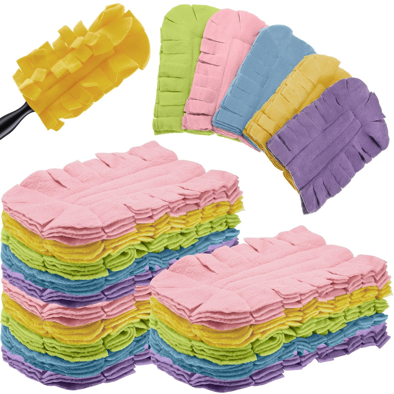 20 Pcs Duster Refill Reusable Fleece Duster Refills Feather Flat Dusters Mult…