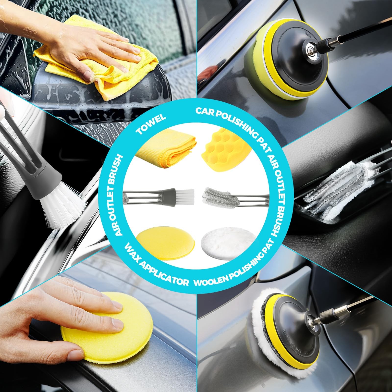 30Pcs Car Detailing Kit, Car Detailing Brush Set, Car Wash Cleaning Kit, Car …