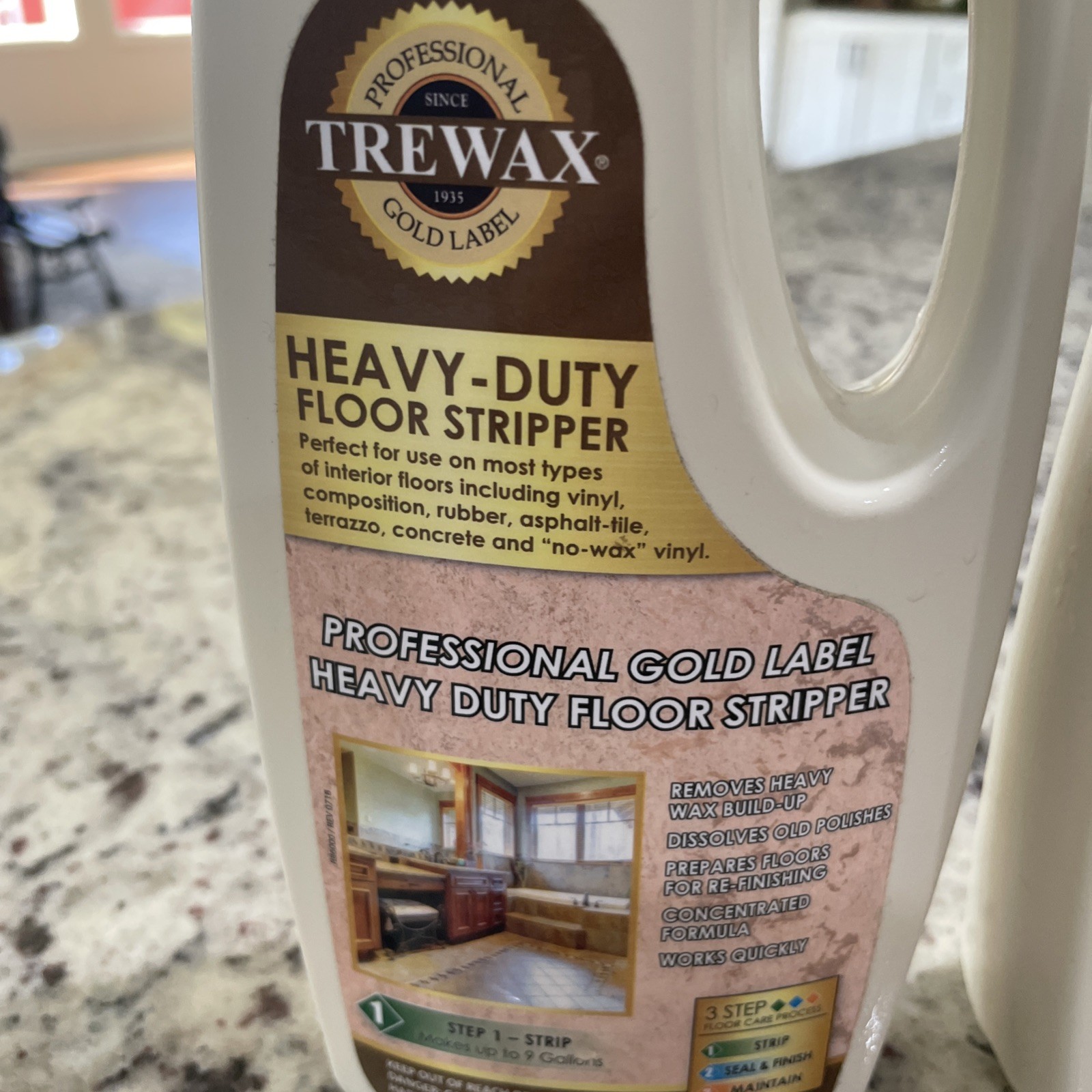 2 Trewax 887045027 Instant Water Based Floor Wax Stripper 32 oz. Lot